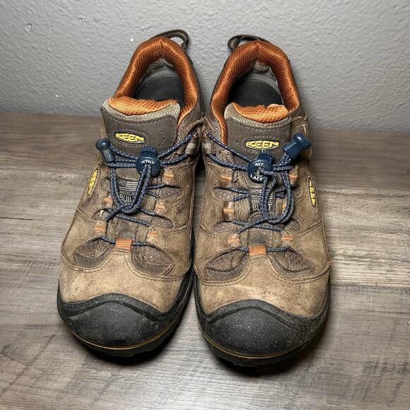 KEEN Durand WP Low Top Hiking Boots Size 9.5 Mens USA Built Brown/Orange main image 4
